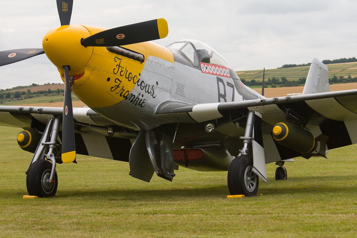 'Ferocious Frankie', a Mustang at Duxford's Flying Legends display.